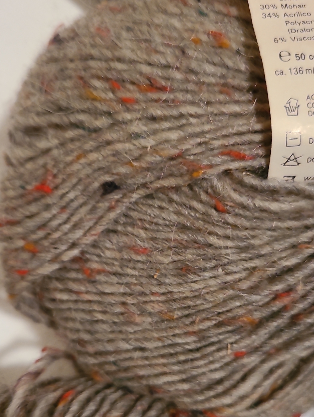 Yarn Filatura Di Crosa Sympathie Tweed, 12 Skeins, Grey Knit Crochet Crafts - Picture 5 of 13